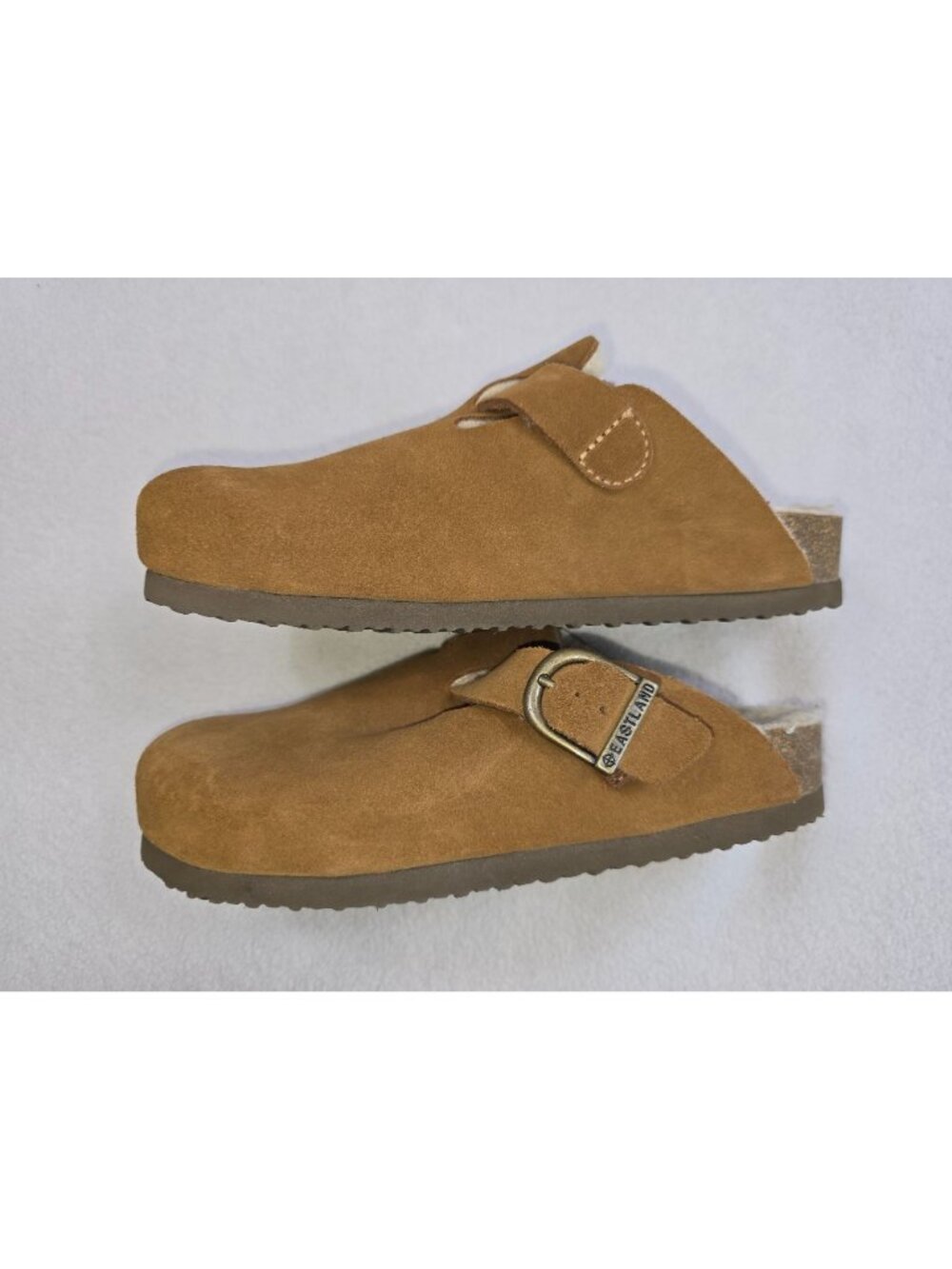 Eastland Womens Gina-Lined Clogs Size 6M Tan Suede Slip-On - Picture 5 of 7